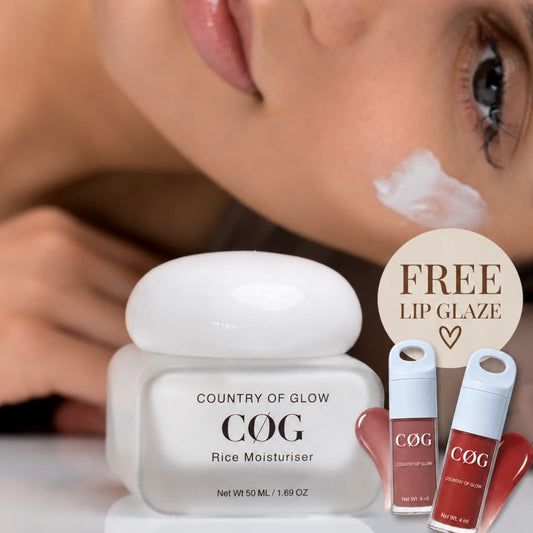 Rice moisturiser and free lip glaze